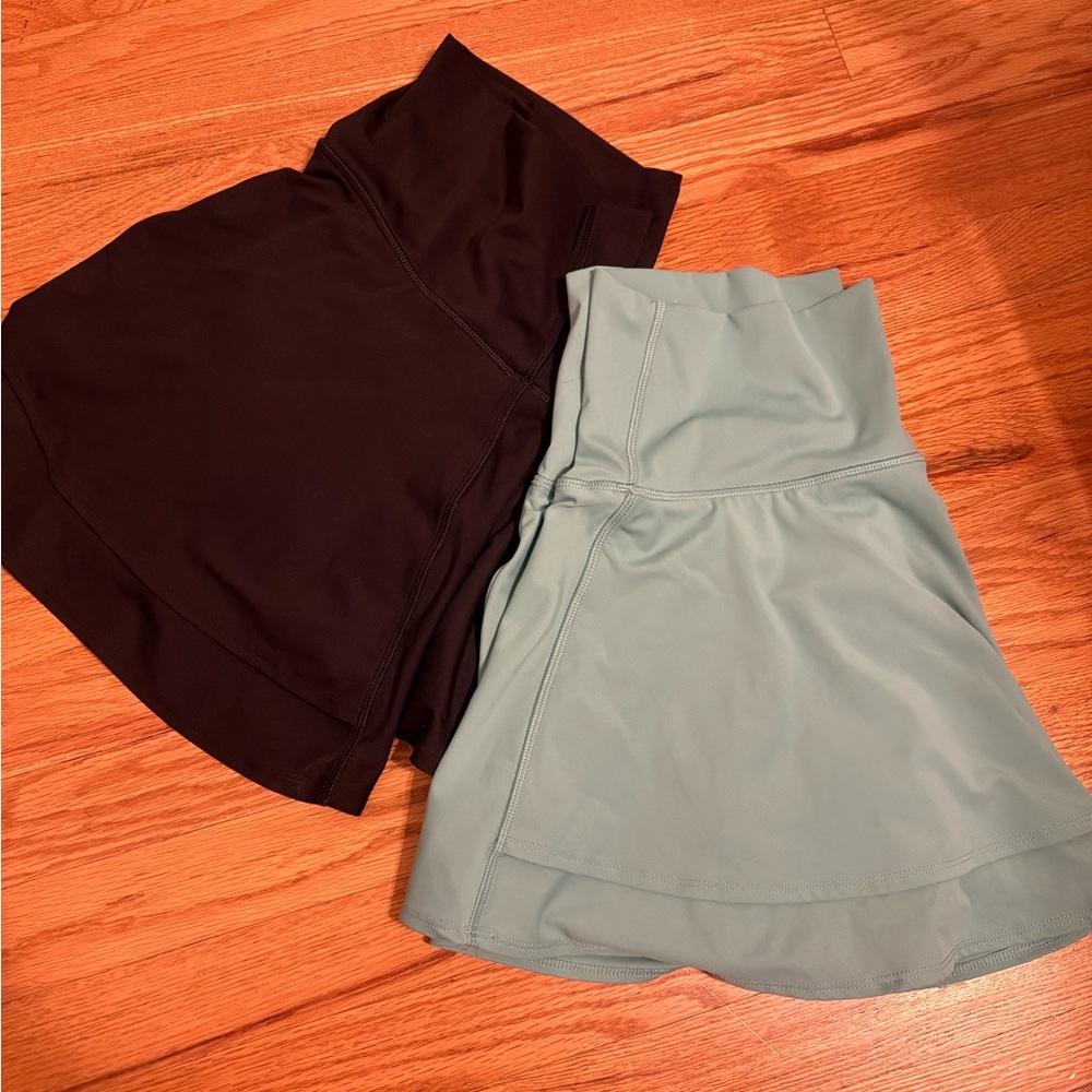 Old Navy Maternity Active Skorts Bundle - Black & Teal, Medium